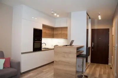 Kuchnia lub aneks kuchenny w obiekcie Apartament Cybernetyki Mokotów