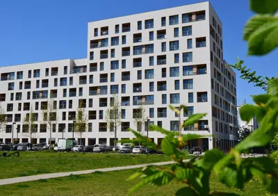 Budynek, w którym mieści się apartament
