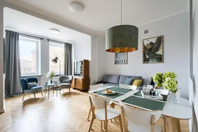 Część wypoczynkowa w obiekcie Warsaw City Center P&O Serviced Apartments