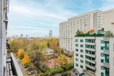 Widok na miasto Warszawa z tego apartamentu
