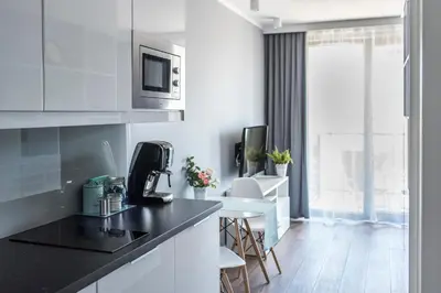 Kuchnia lub aneks kuchenny w obiekcie Varsovia Apartments Jaktorowska