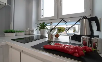 Kuchnia lub aneks kuchenny w obiekcie WLR Apartments - Świętokrzyska I