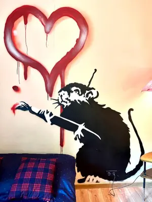 Łóżko lub łóżka w pokoju w obiekcie 