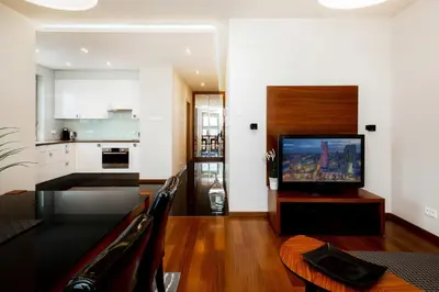 Kuchnia lub aneks kuchenny w obiekcie Warsaw Promenada Family Apartment by Noclegi Renters