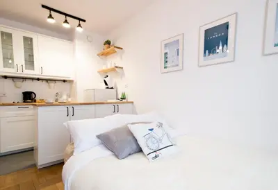 Kuchnia lub aneks kuchenny w obiekcie Arkadia Chillout Apartment by BookingHost