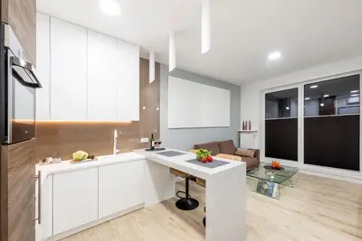 Kuchnia lub aneks kuchenny w obiekcie Apartament Luxury Miedzyborska 8b