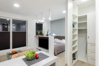 Kuchnia lub aneks kuchenny w obiekcie Apartament Luxury Miedzyborska 8b