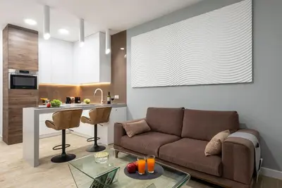 Kuchnia lub aneks kuchenny w obiekcie Apartament Luxury Miedzyborska 8b