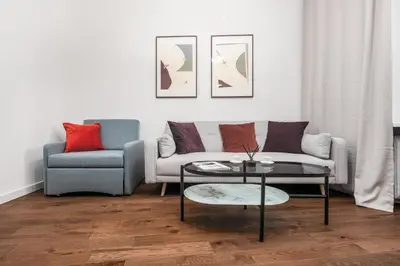 Część wypoczynkowa w obiekcie Apartments Monte Carlo Warsaw by Noclegi Renters