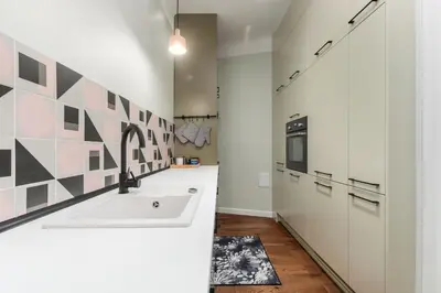 Kuchnia lub aneks kuchenny w obiekcie Apartments Monte Carlo Warsaw by Noclegi Renters