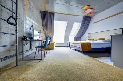 Telewizja i/lub zestaw kina domowego w obiekcie Hotel Arche Geologiczna