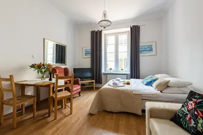 Część wypoczynkowa w obiekcie MIODOWA Street P&O Serviced Apartments