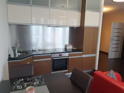 Kuchnia lub aneks kuchenny w obiekcie NotaBene Wola Apartment