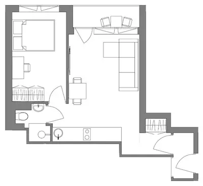 Plan piętra w obiekcie Hello Warsaw! Brand new modern apartment in the city center