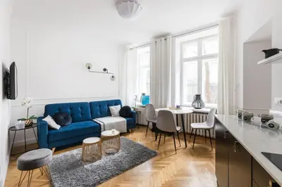 Część wypoczynkowa w obiekcie Premium Apartment - Mokotowska 51 by Noclegi Renters