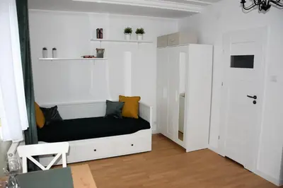 Część wypoczynkowa w obiekcie Apartamenty Coco Premium Saska Kępa