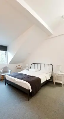 Plan piętra w obiekcie loft 85 m2 Wilanow Krolewski self checkin