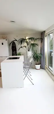 Plan piętra w obiekcie loft 85 m2 Wilanow Krolewski self checkin