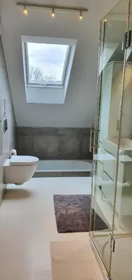 Plan piętra w obiekcie loft 85 m2 Wilanow Krolewski self checkin