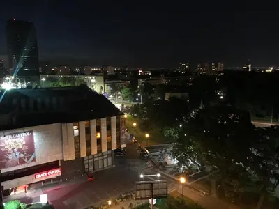 Widok na miasto Warszawa z tego apartamentu