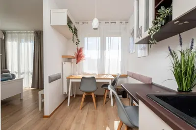Część wypoczynkowa w obiekcie Jonagold Apartment Metro Raclawicka