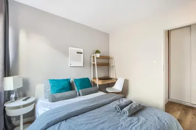 Łóżko lub łóżka w pokoju w obiekcie Śliska Residence