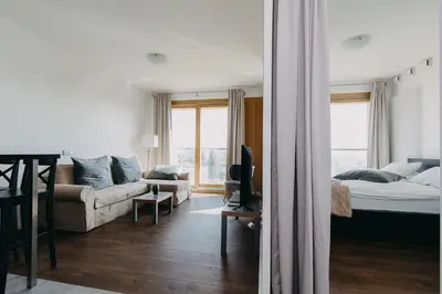Łóżko lub łóżka w pokoju w obiekcie ShortStayPoland Kolejowa (B10)