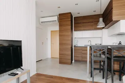 Kuchnia lub aneks kuchenny w obiekcie ShortStayPoland Kolejowa (B10)