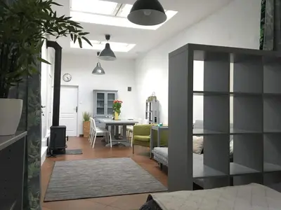 Część wypoczynkowa w obiekcie BIG CALM APART HOTEL 15min WARSAW 6pers WiFi Fireplace Garden Grill