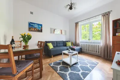 Część wypoczynkowa w obiekcie Zbawiciela Square P&O Serviced Apartments