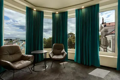 Część wypoczynkowa w obiekcie Motel One Warsaw-Chopin