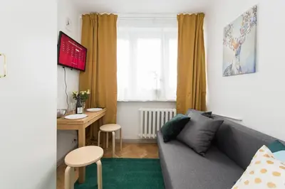 Część wypoczynkowa w obiekcie SuperApart Belwederska room B MiniStudio - near to Łazienki Park