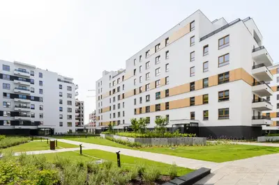 Budynek, w którym mieści się apartament