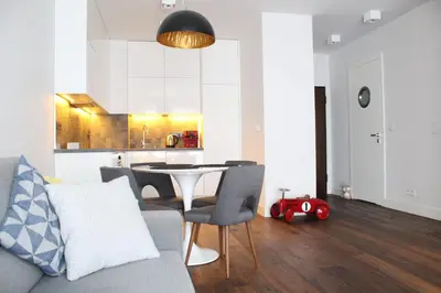 Część wypoczynkowa w obiekcie Apartament Wilanów Klimczaka