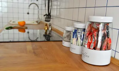 Kuchnia lub aneks kuchenny w obiekcie Słoneczny Apartament Grzybowska