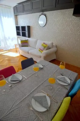 Część wypoczynkowa w obiekcie Słoneczny Apartament Grzybowska