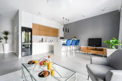 Kuchnia lub aneks kuchenny w obiekcie ZLOTA Luxury Apartments