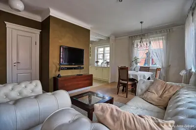 Telewizja i/lub zestaw kina domowego w obiekcie Royal Warsaw Apartment
