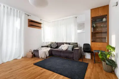 Część wypoczynkowa w obiekcie Superb Czerska Family Apartment With Parking
