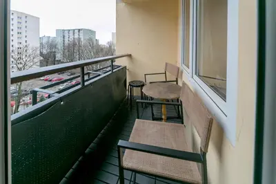 Balkon lub taras w obiekcie Warsaw Concierge Silver Apartment