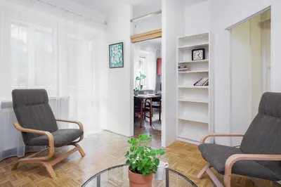 Część wypoczynkowa w obiekcie Apartments Warsaw Kakowskiego by Noclegi Renters