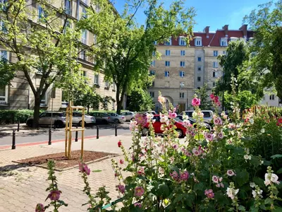 Ogród w obiekcie Apartament Koszykowa Latwiec Śródmiescie południowe