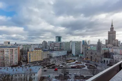 Widok na miasto Warszawa z tej kwatery prywatnej