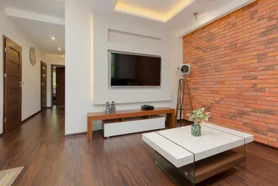 Telewizja i/lub zestaw kina domowego w obiekcie Apartment Warsaw Airport Kłobucka by Noclegi Renters