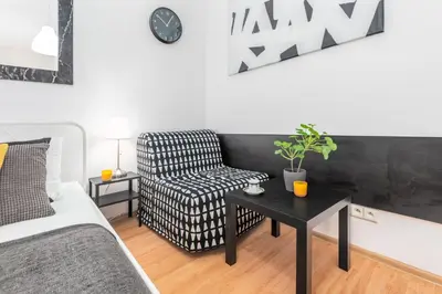 Część wypoczynkowa w obiekcie Apartments Wilcza 55 by Noclegi Renters