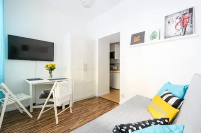 Telewizja i/lub zestaw kina domowego w obiekcie Studio in heart of Warsaw II