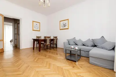 Część wypoczynkowa w obiekcie Powiśle Superior Apartment by BookingHost