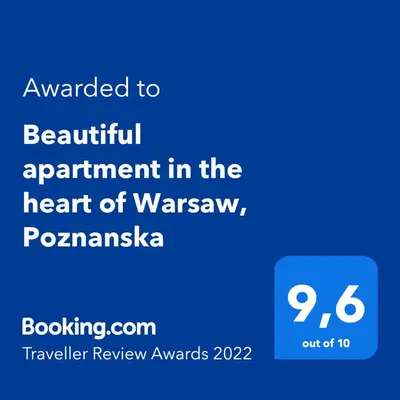 Certyfikat, podpis lub inny dokument wystawiony w obiekcie Beautiful apartment in the heart of Warsaw, Poznanska