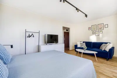 Łóżko lub łóżka w pokoju w obiekcie Gama Home Kondratowicza18