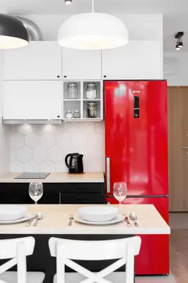 Kuchnia lub aneks kuchenny w obiekcie Apartment Warsaw Business Center by Noclegi Renters